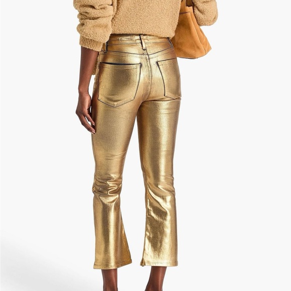 new frame gold crop mini boot jeans - Picture 2 of 3